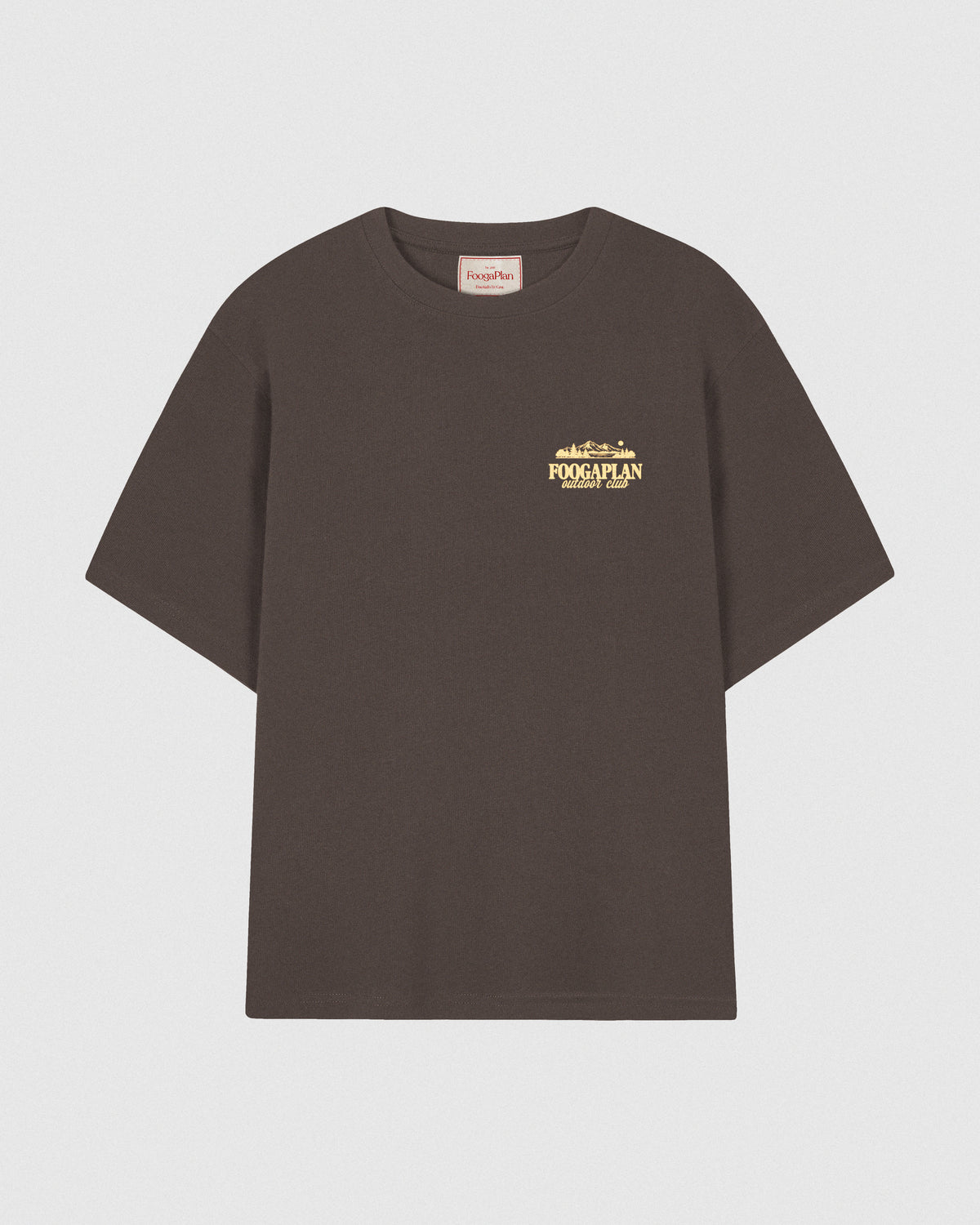 T-shirt Outdoor Club marron FoogaPlan - imprimé devant
