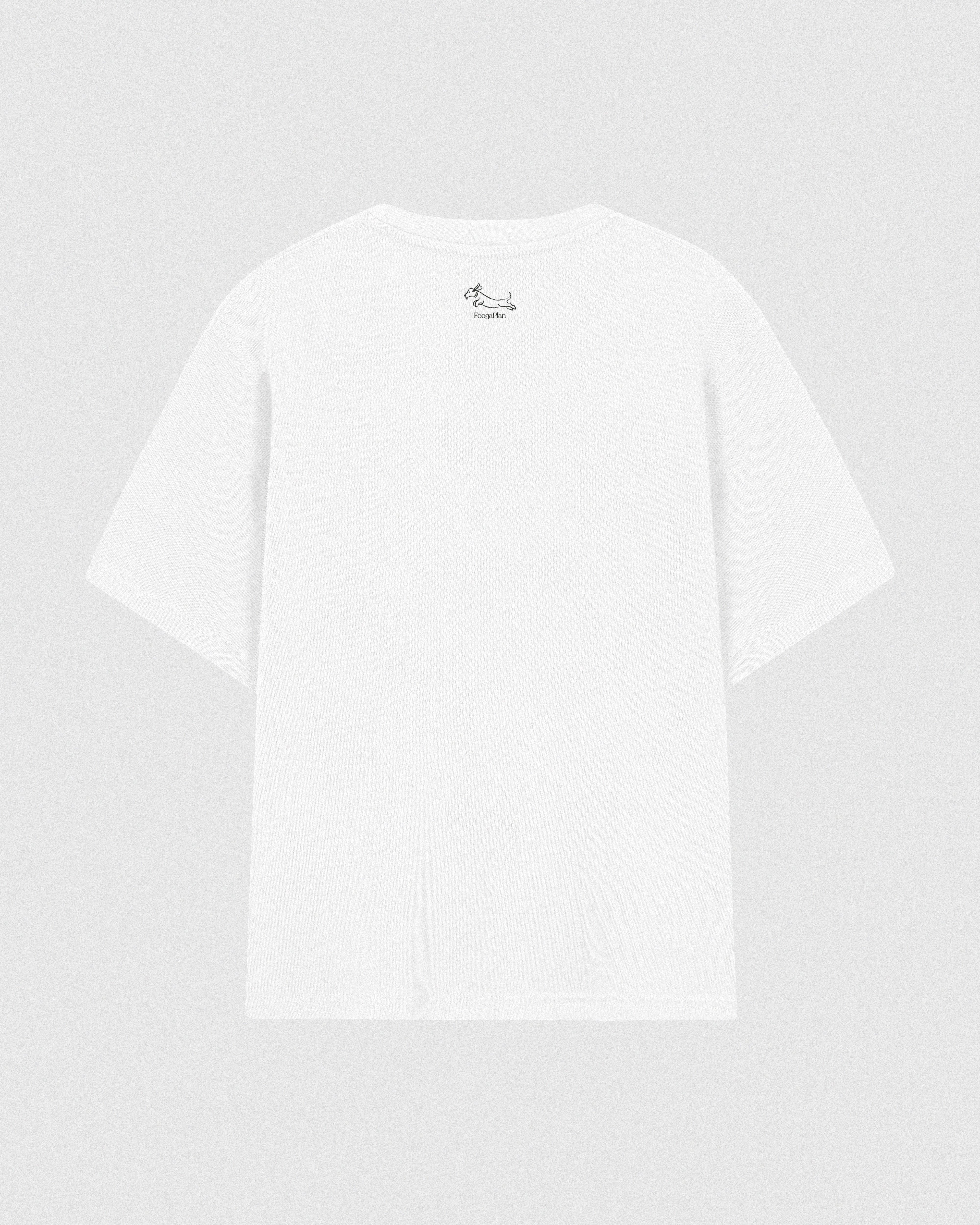 Camiseta Petals blanco FoogaPlan - vista print trasero