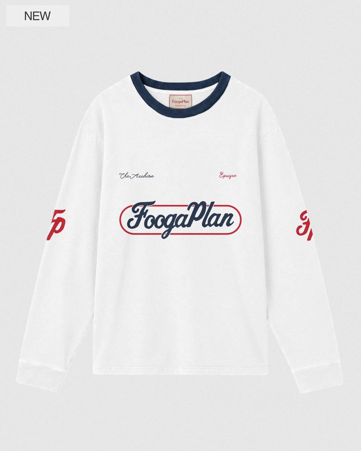 T-shirt Pitlane Long-Sleeve blanc FoogaPlan - vue de face