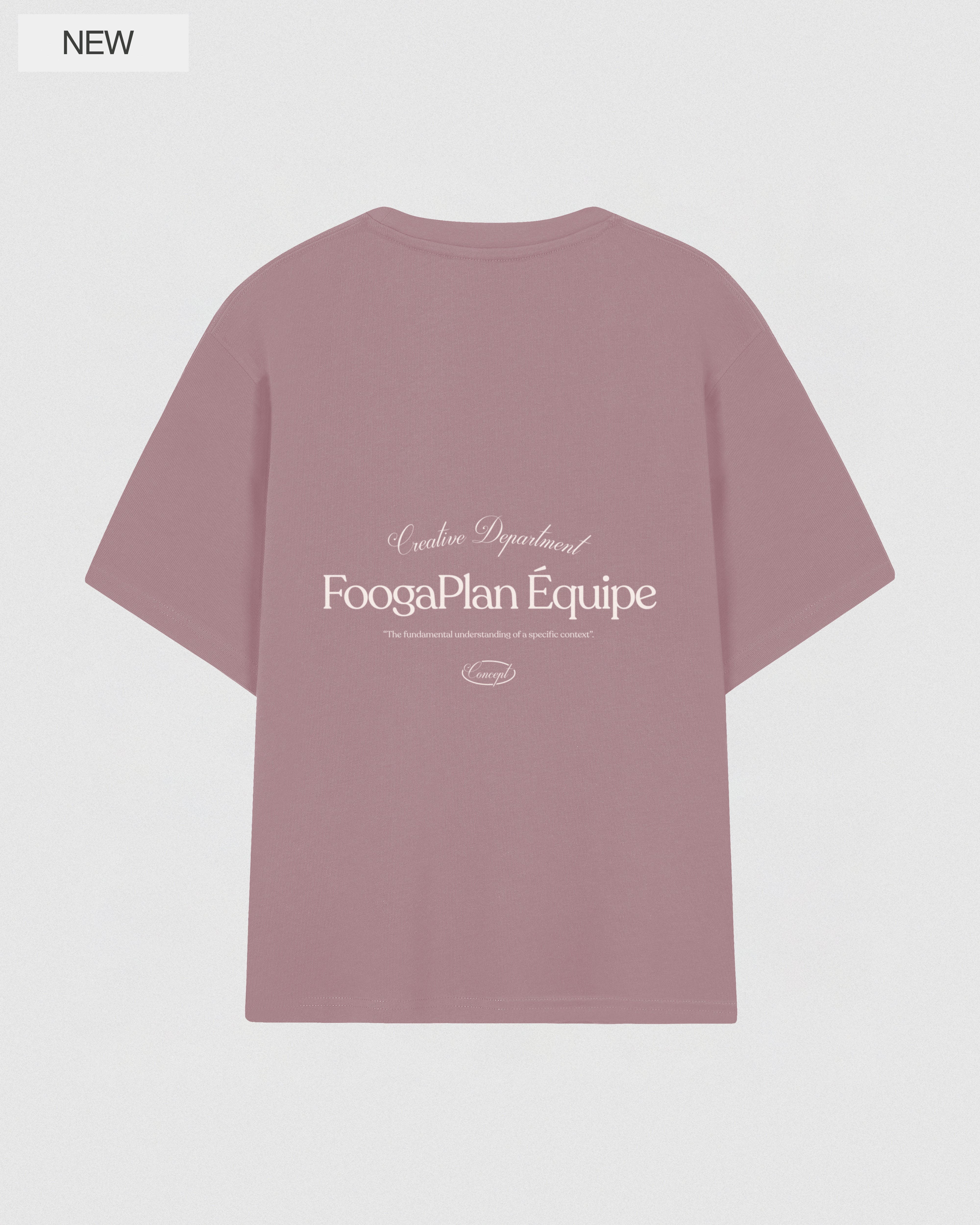 camiseta manga corta rosa serigrafía algodón foogaplan unisex 