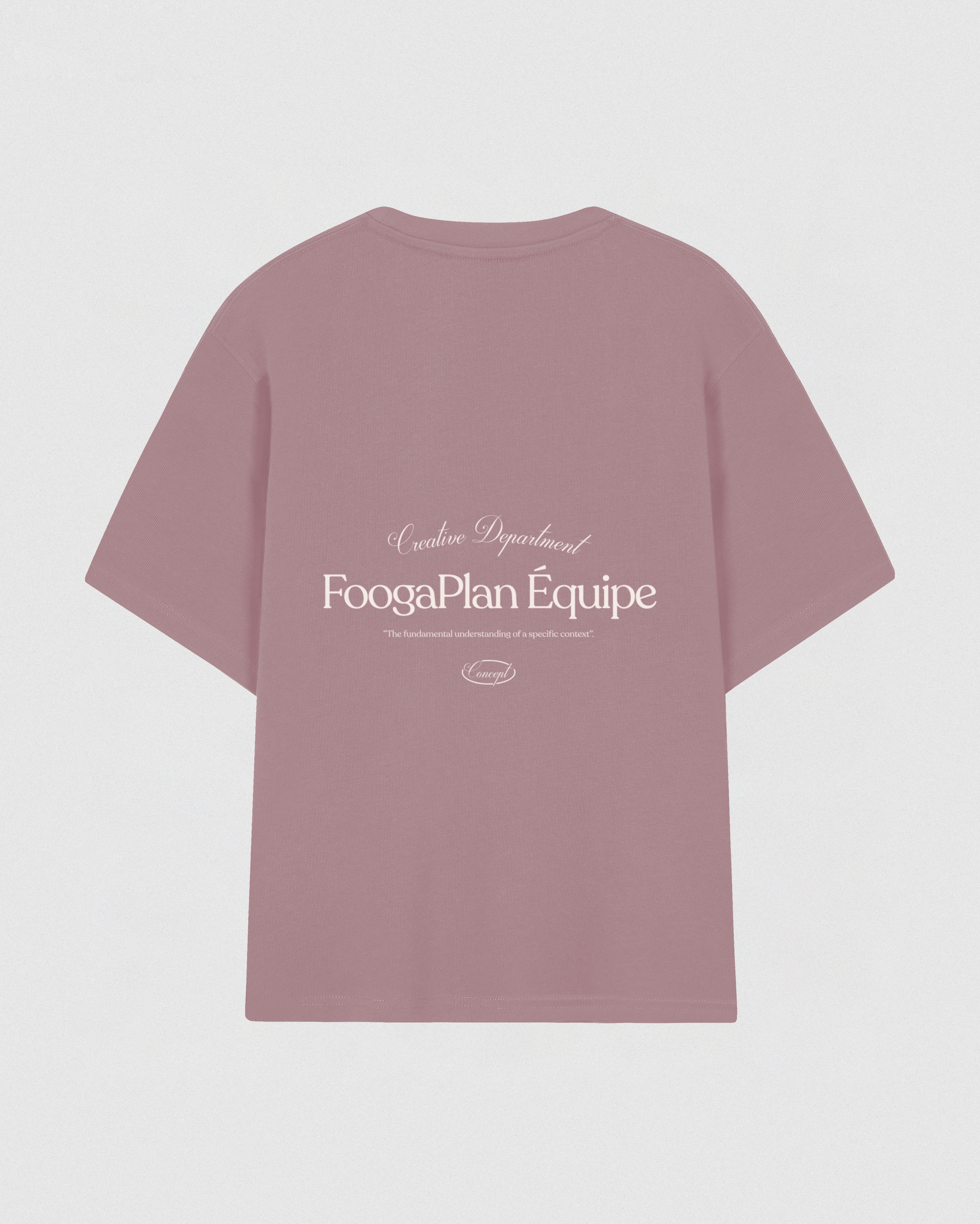Camiseta Équipe Blush rosa FoogaPlan vista espalda - 100% algodón serigrafía