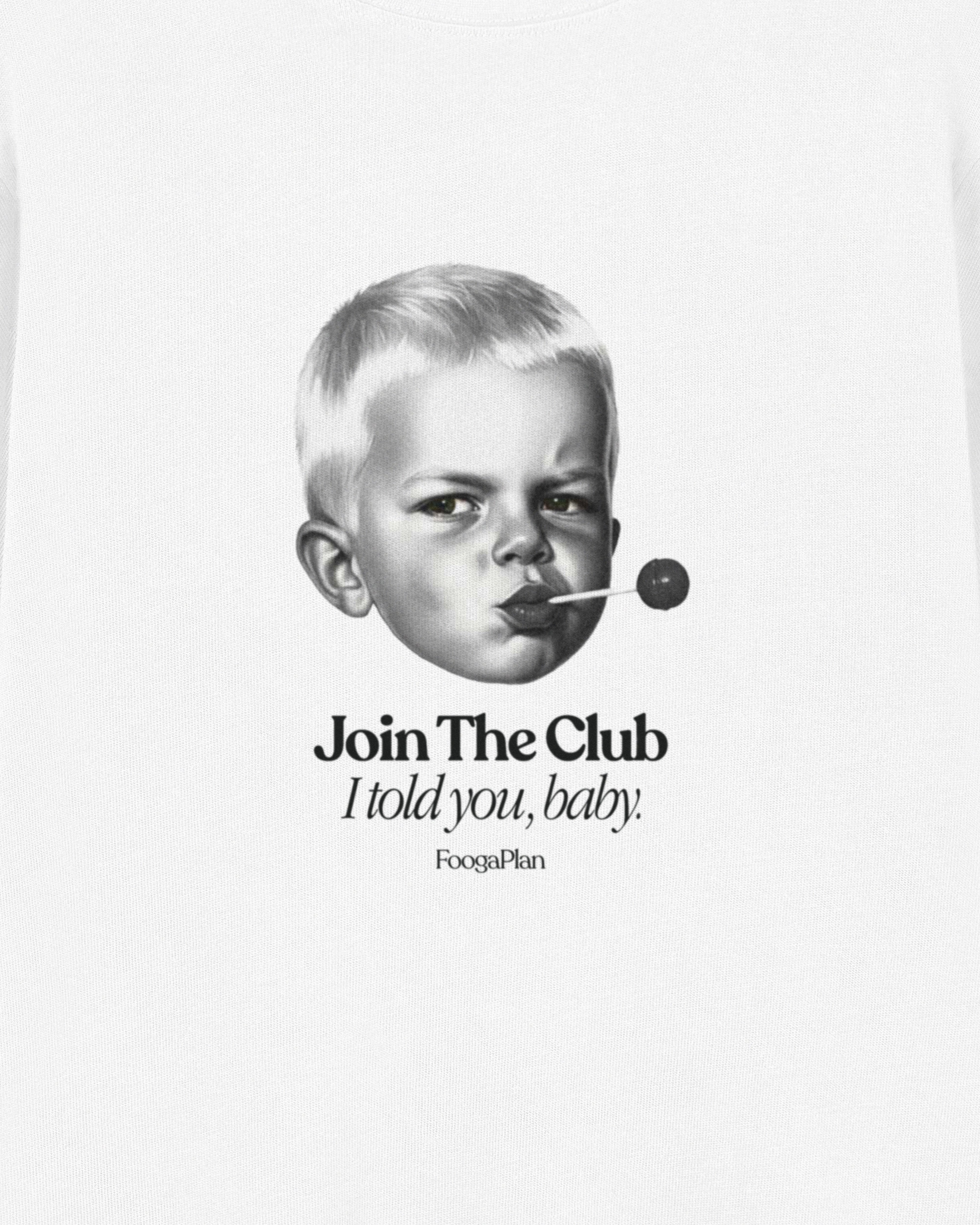 Camiseta The Club KID blanco FoogaPlan - vista detalle frontal