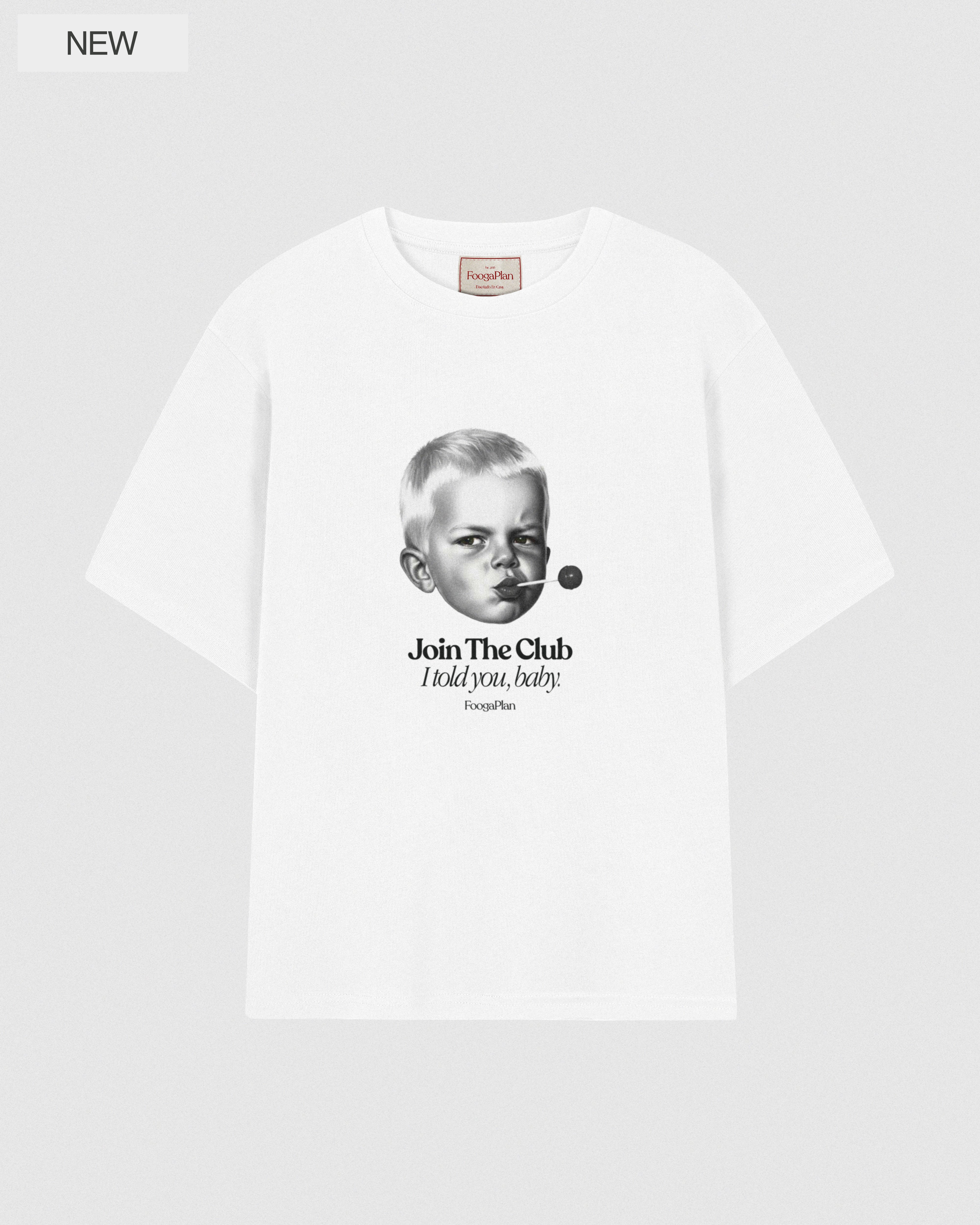 Camiseta The Club KID blanco FoogaPlan - vista frontal