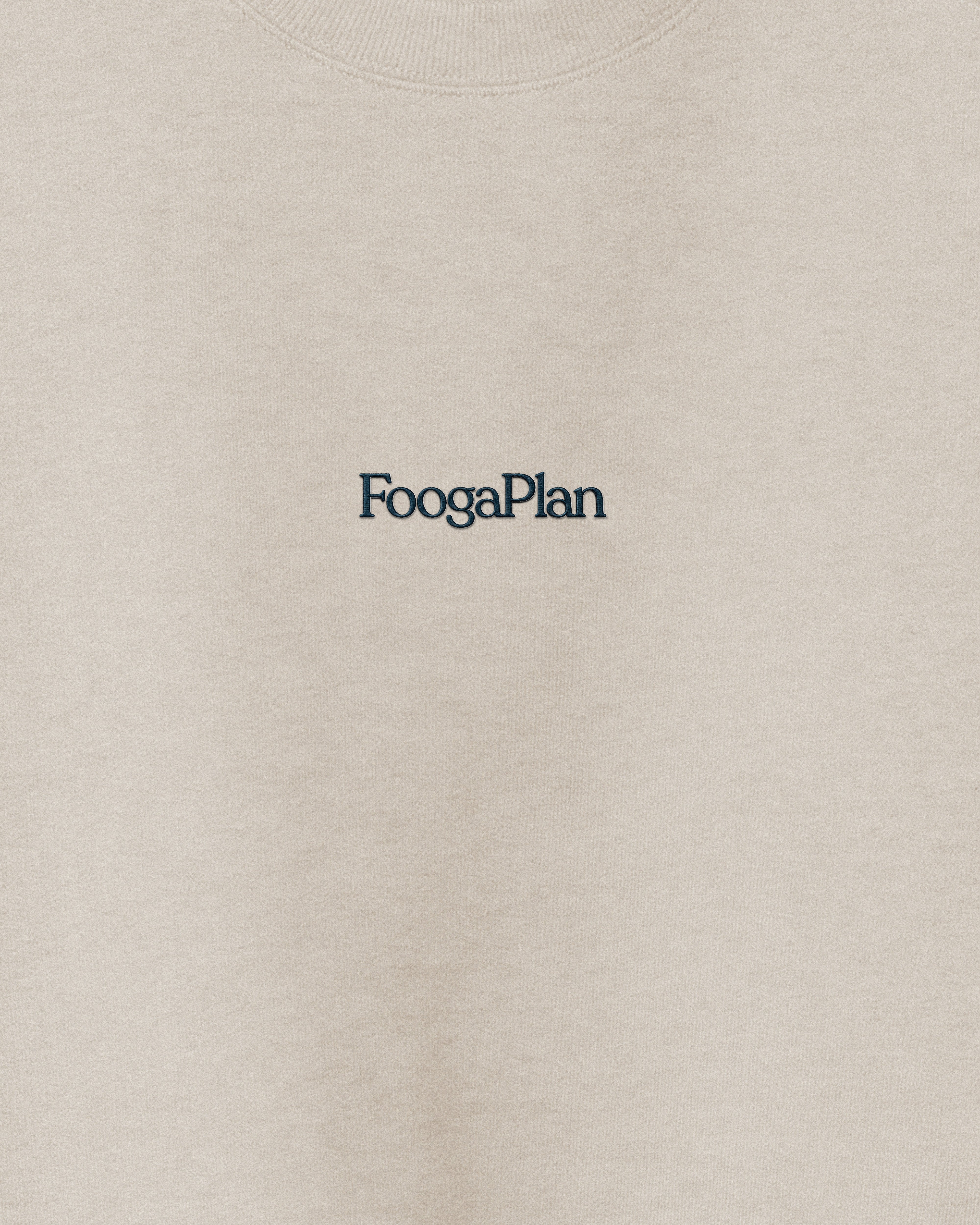 FoogaPlan First Rule Crewneck Off-white - Sudadera 100% algodón vista detalle bordado frontal