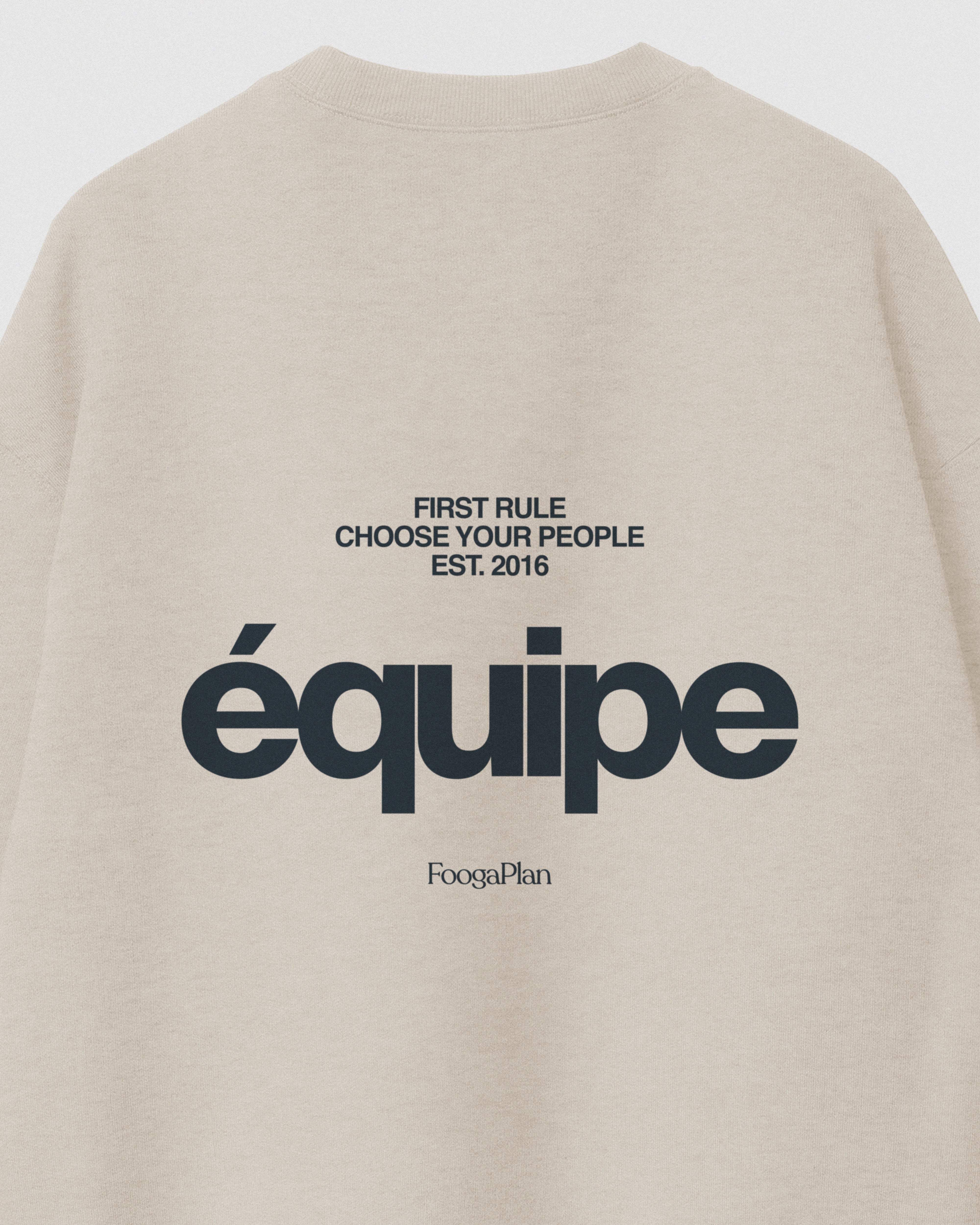 FoogaPlan First Rule Crewneck Off-white - Sudadera 100% algodón vista detalle trasera