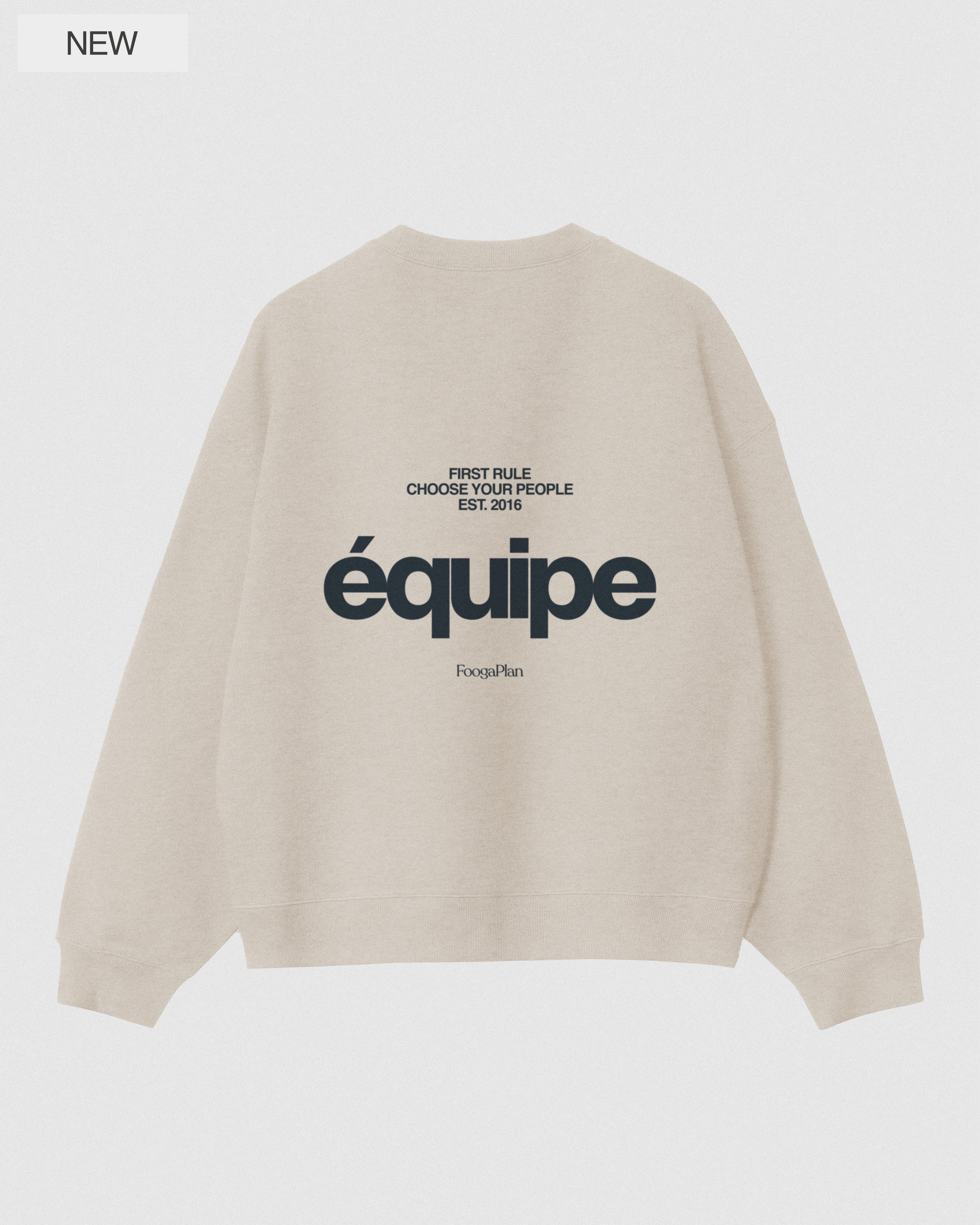 FoogaPlan First Rule Crewneck Off-white - Sudadera 100% algodón vista trasera