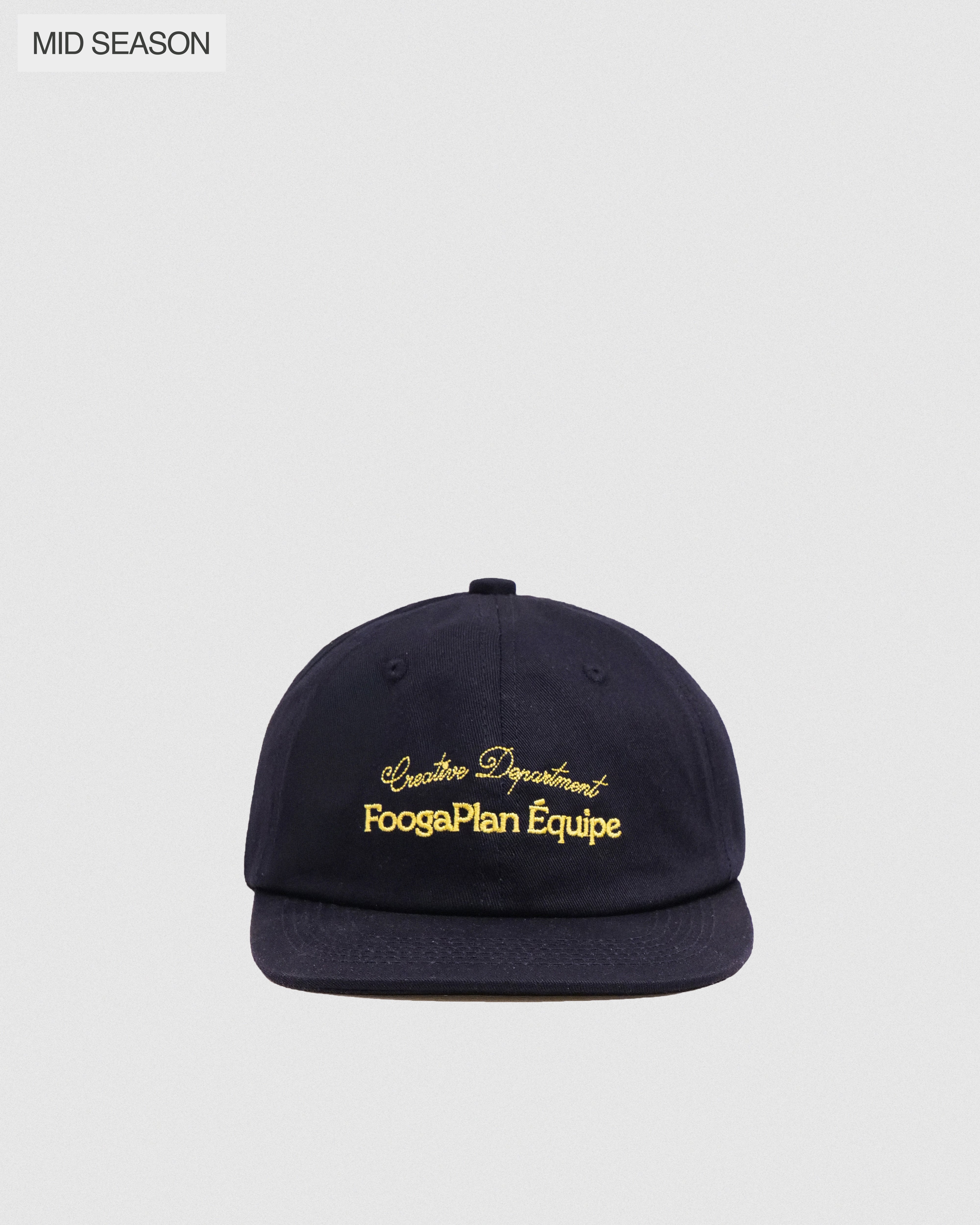 Gorra navy Équipe de FoogaPlan - vista frontal con logo bordado