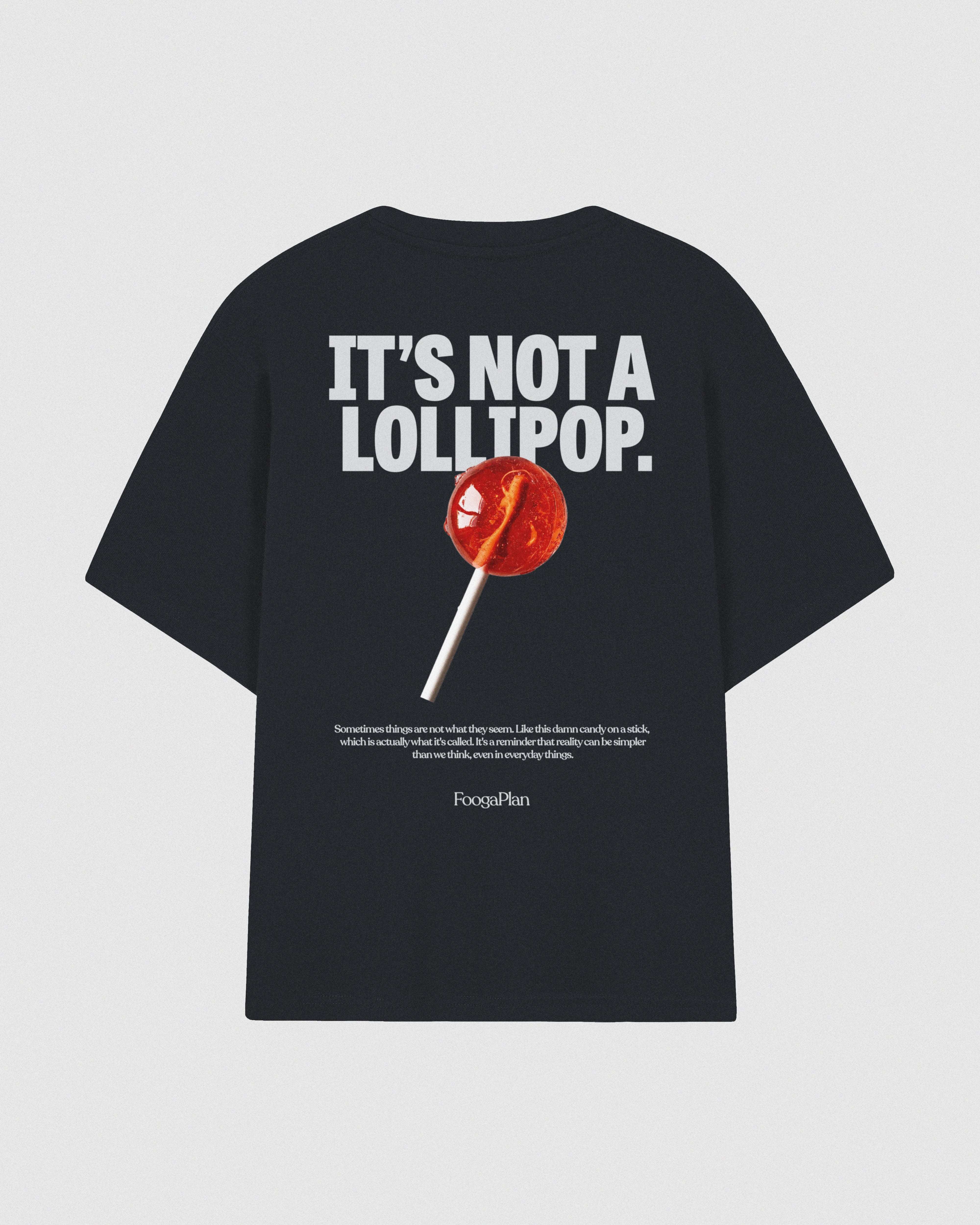 Camiseta Its not a Lollipop azul marino FoogaPlan - vista trasera bestseller 
