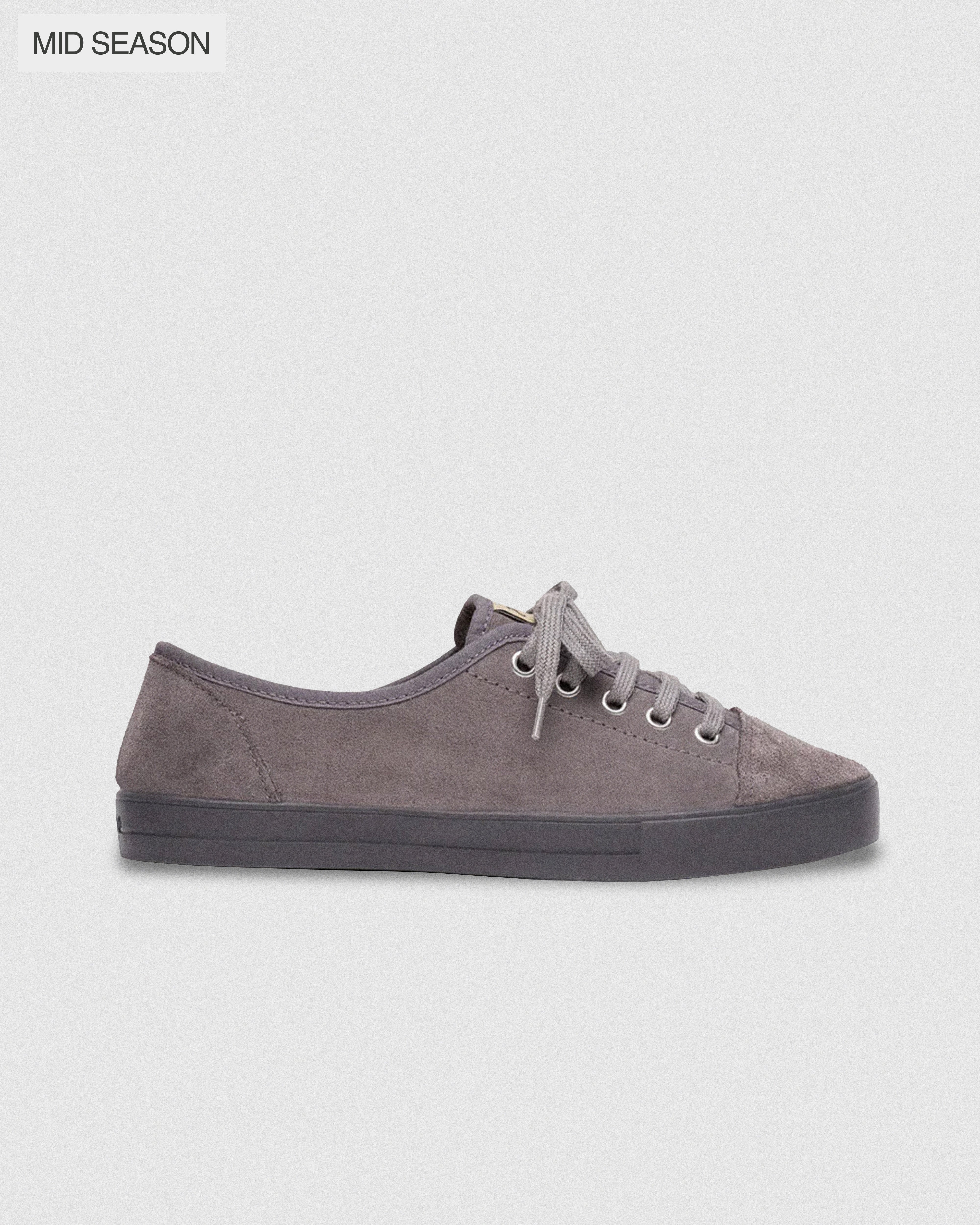 Zapatillas FoogaPlan ONE Kitt gris vista lateral - Calzado urbano made in Spain