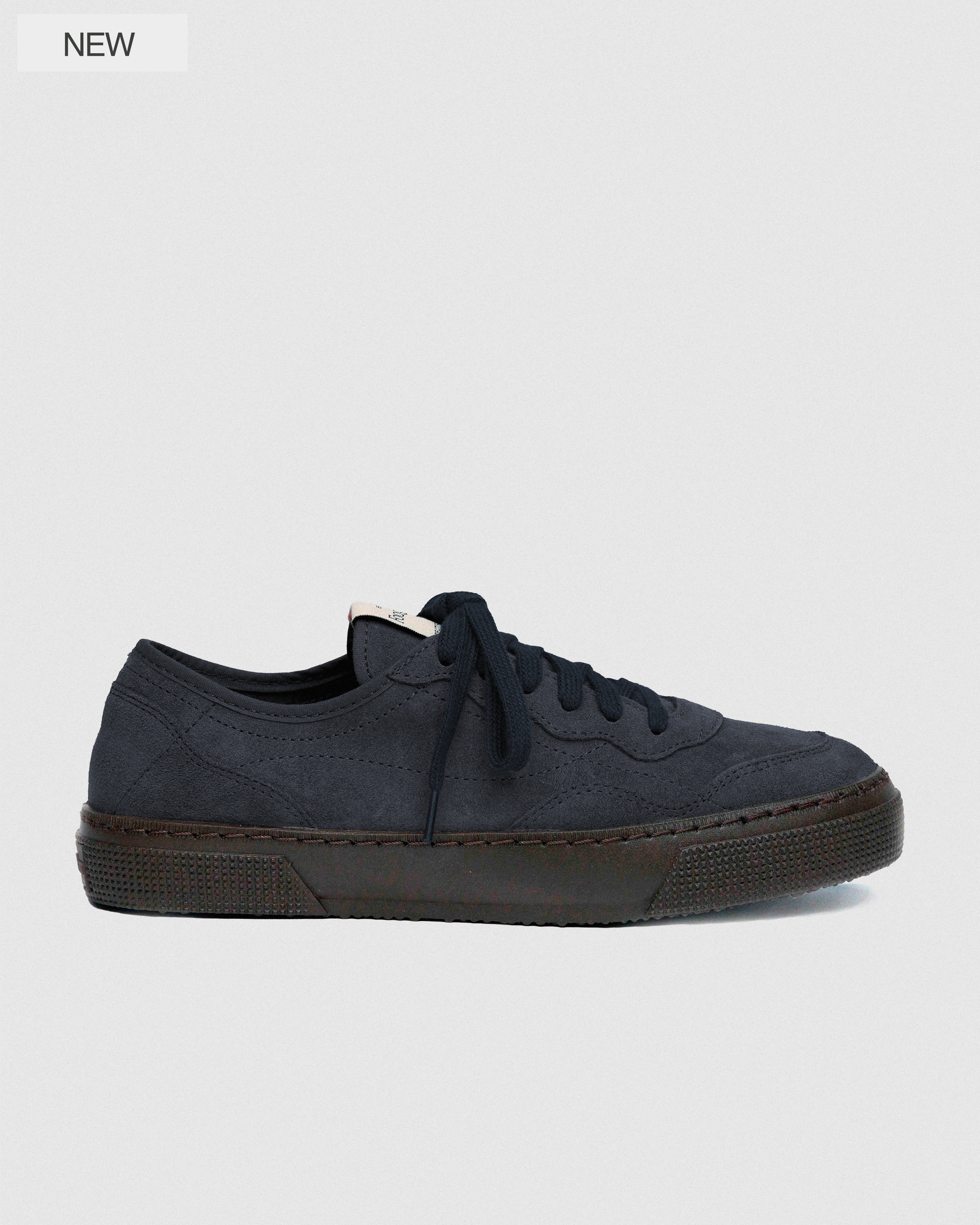 Zapatillas TROY Oxford navy ante vista lateral - sneakers hechas en España FoogaPlan